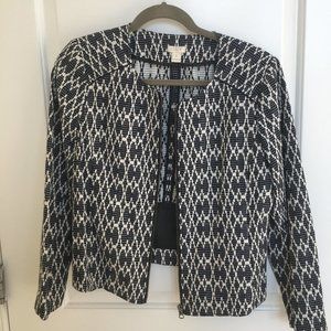 J. Crew Factory Jacquard Motorcycle Jacket